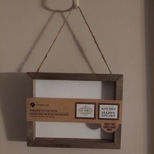NEW Craft framed wood sign by Hampton Art